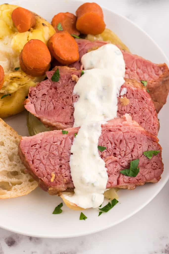horseradish sauce used with a corned beef and cabbage recipe.