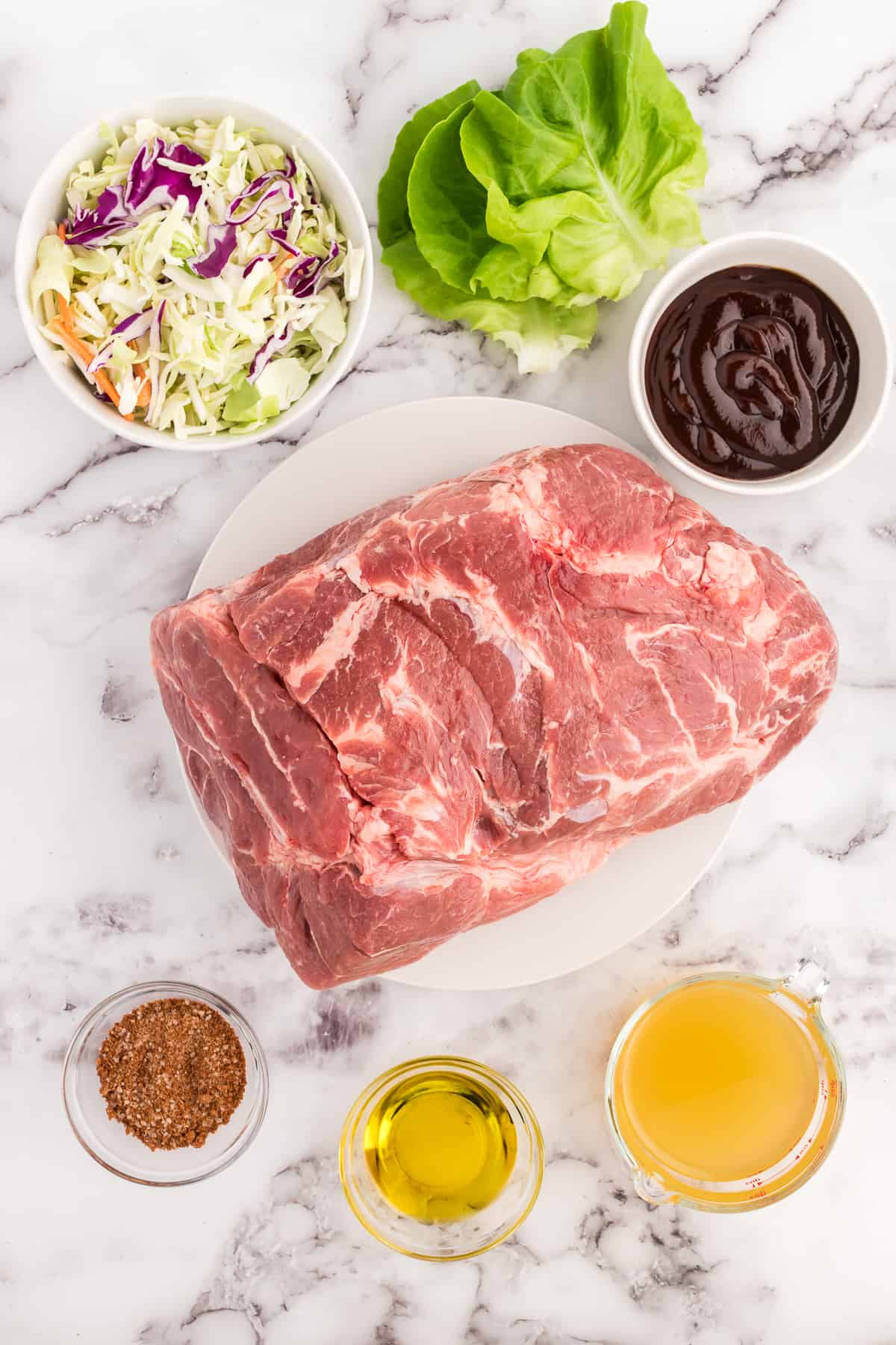 pulled pork lettuce wrap ingredients.