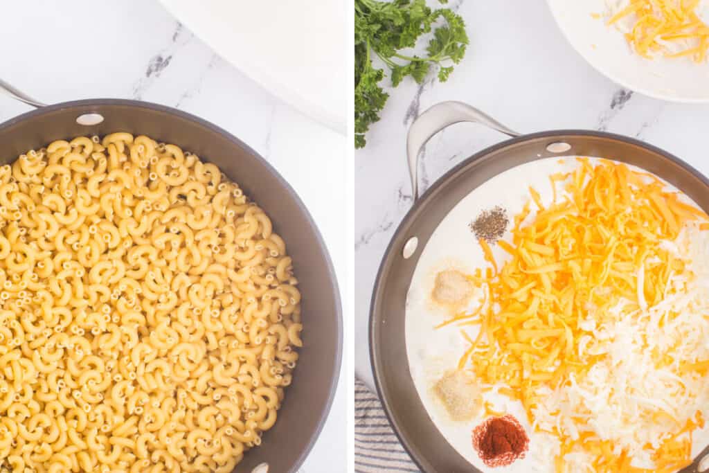 mac and cheese with heavy whipping cream recipe steps