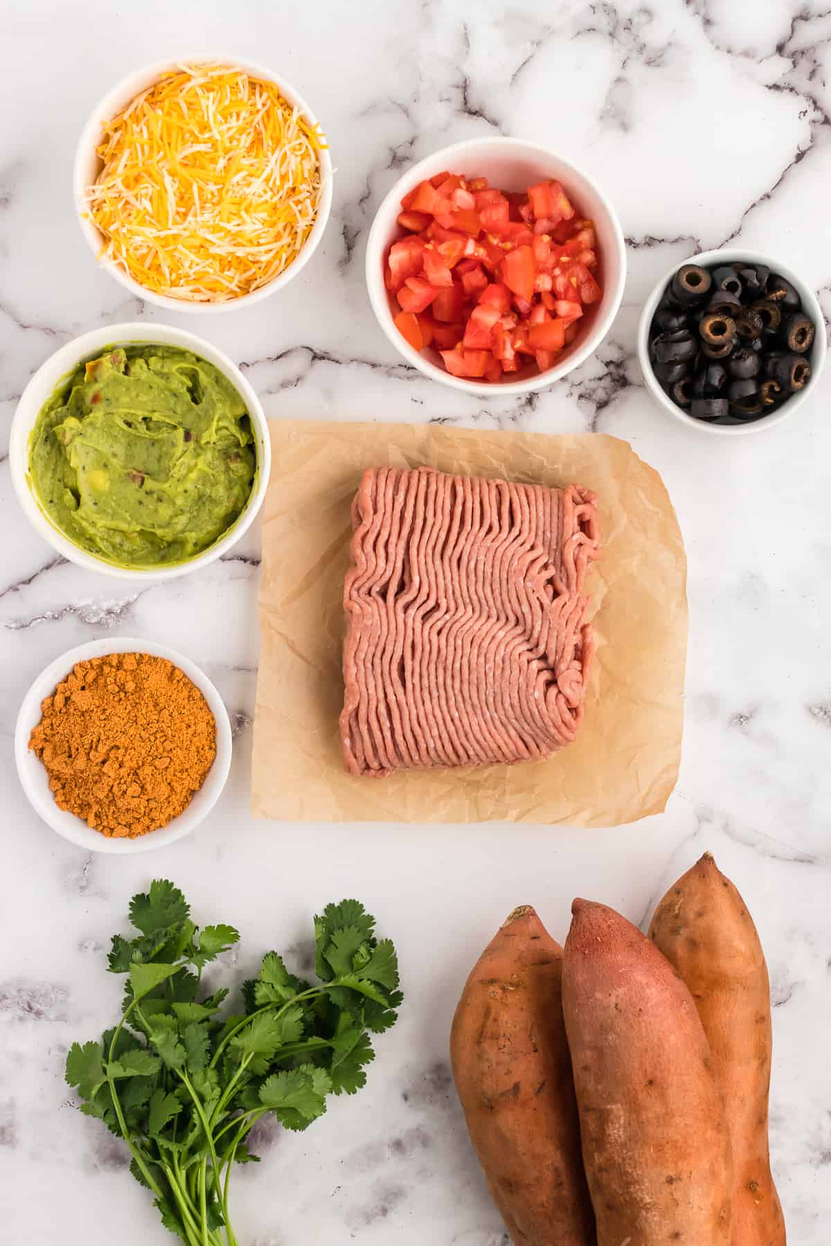 taco stuffed sweet potato ingredients.