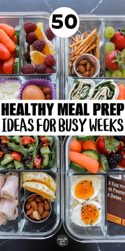 healthy meal prep ideas for the work week pin for pinterest