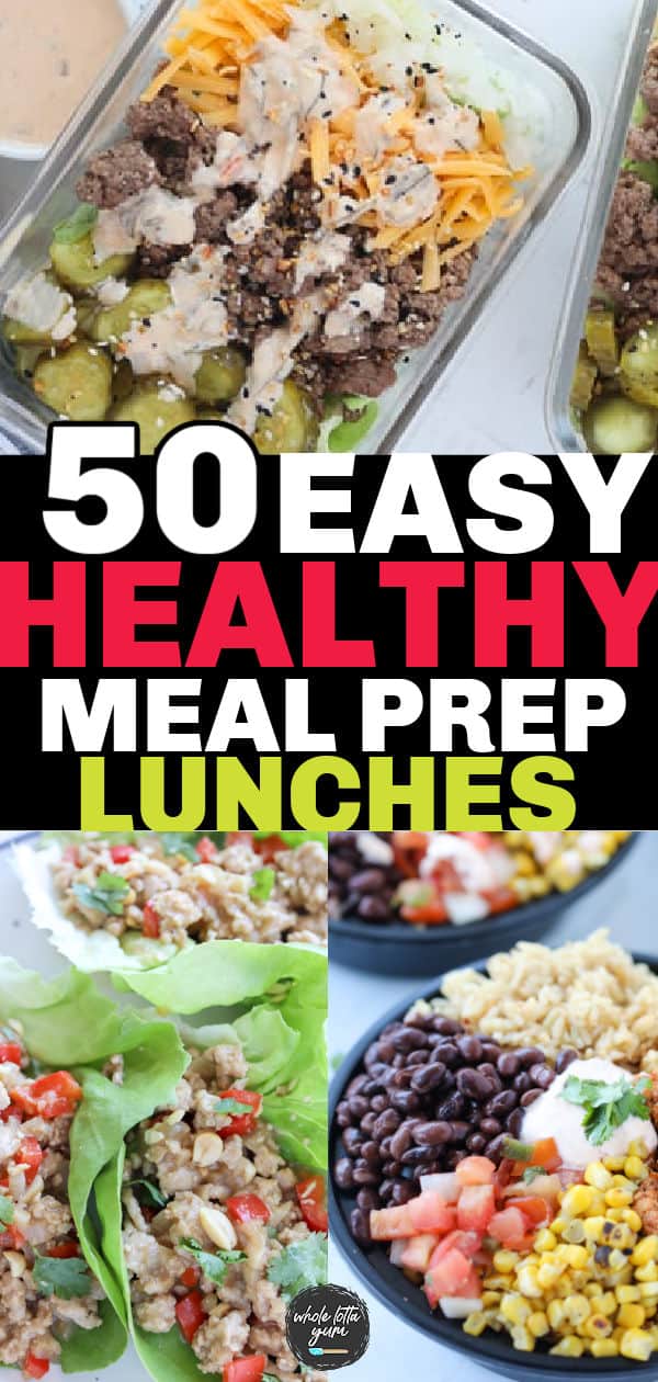 meal prep lunch ideas pin