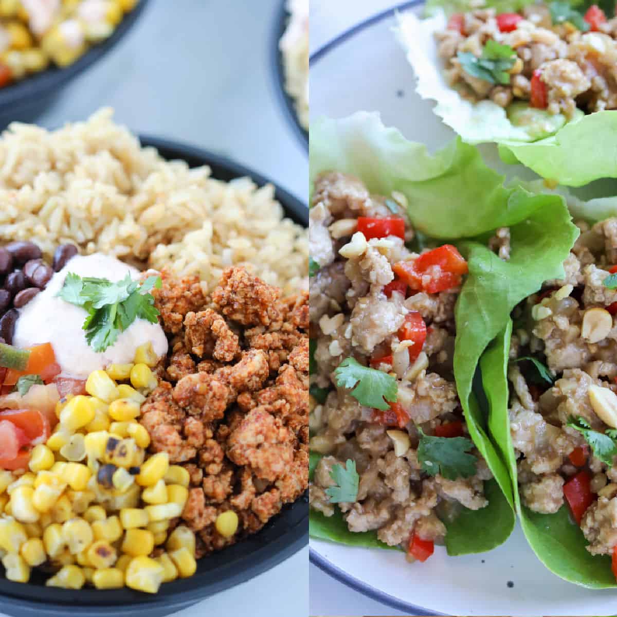 meal prep lunch meals for the week collage