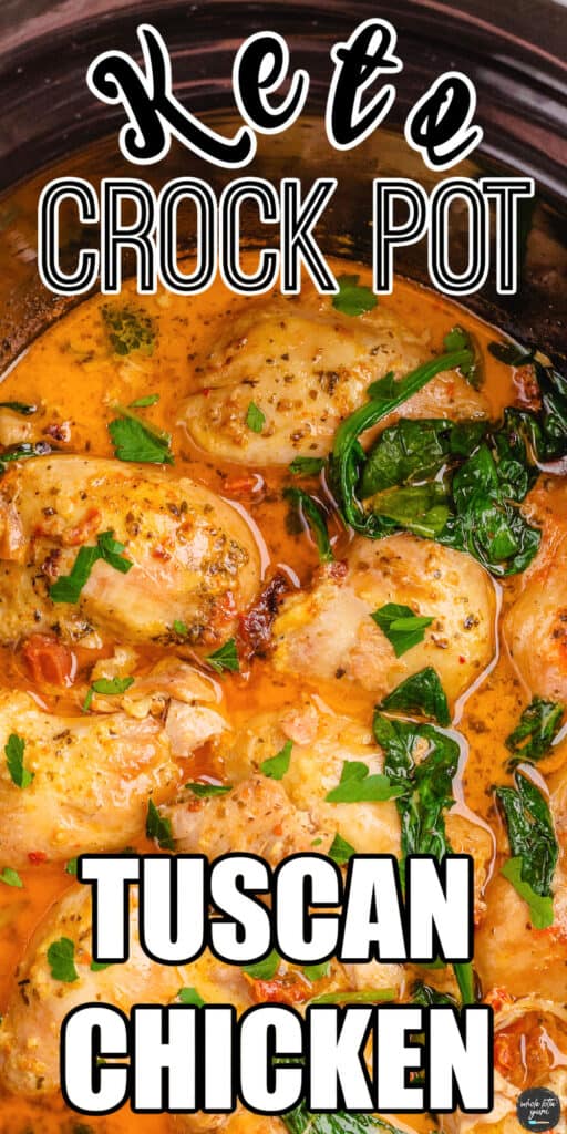 Tuscan chicken pinterest pin.