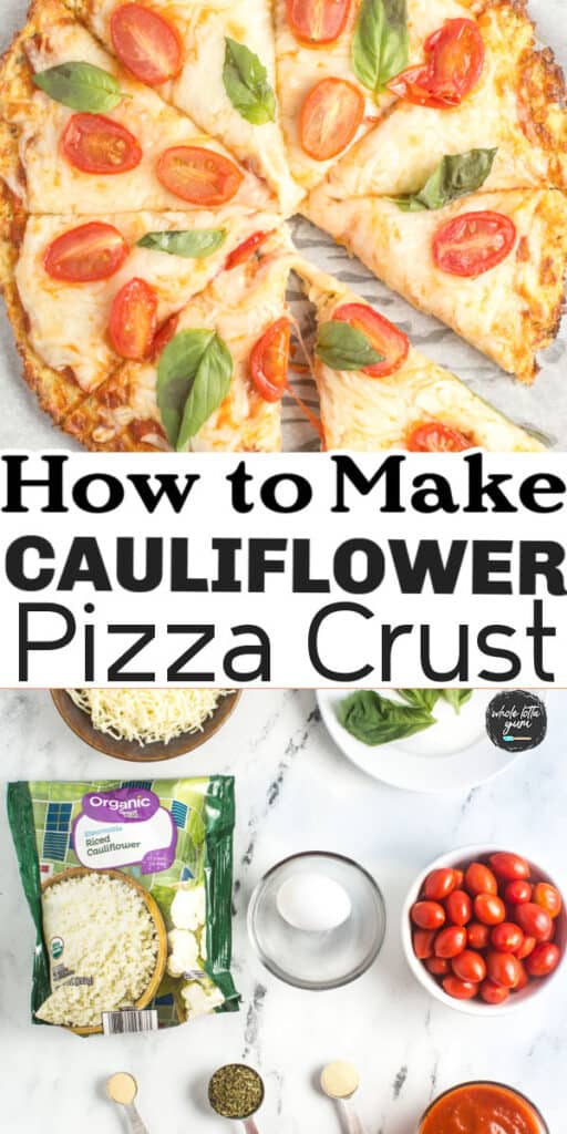 cauliflower pizza crust recipe pin 2