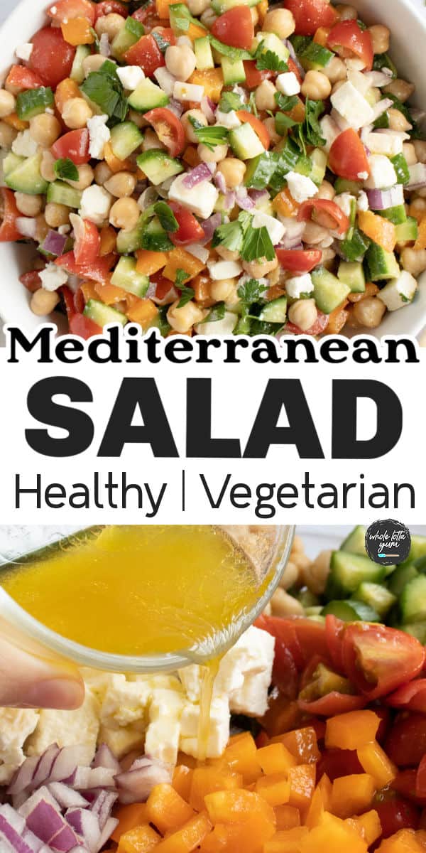 mediterranean salad pinterest pin.