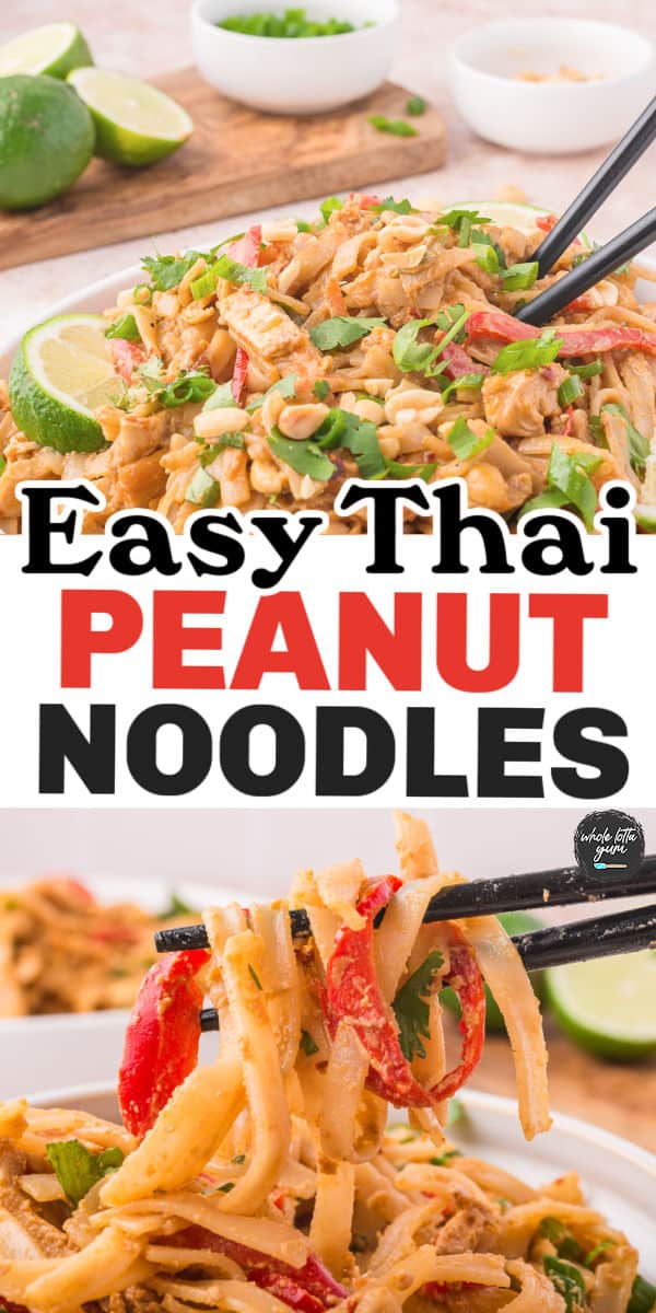 thai peanut noodles pinterest pin.