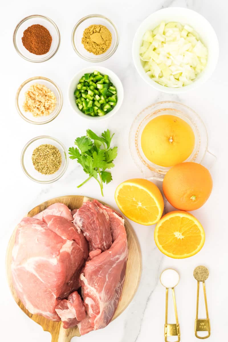 crock pot pork carnitas ingredients.