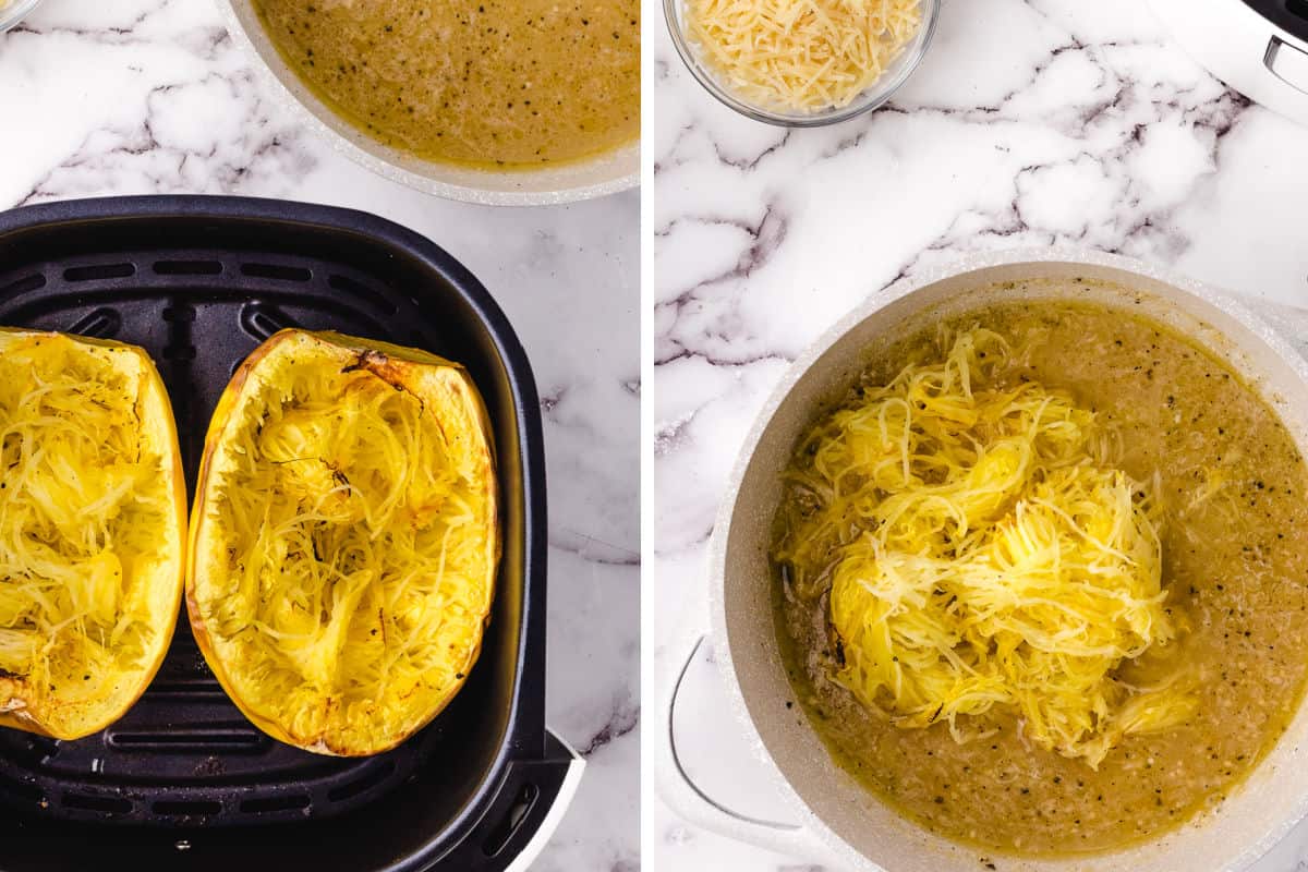 air fry spaghetti squash parmesan 4 instructions