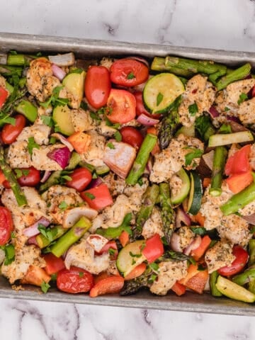 chicken and vegetables in a pan 6