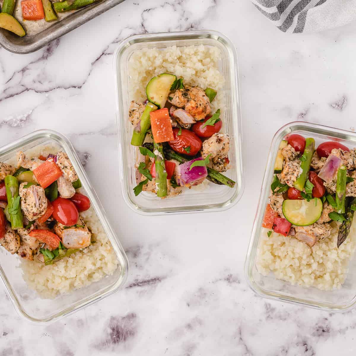 chicken and veggies in meal prep ready to eat 5
