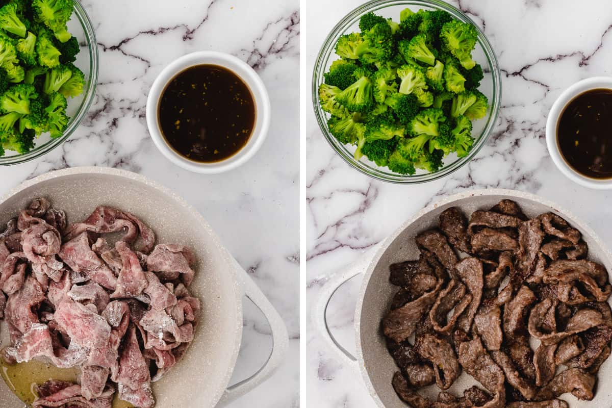 cook the beef 4 and seprate ingredients in bowls
