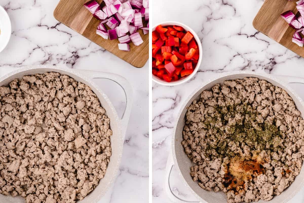ground turkey in a skillet simple healthy recipe 3