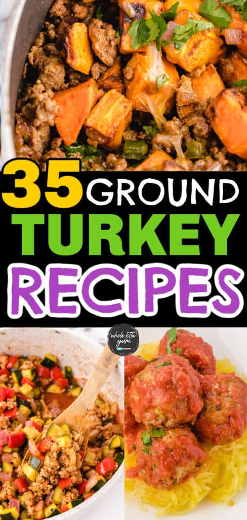 easy ground turkey recipes for dinner pin
