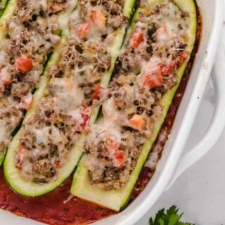 CHicken Stuffed Zucchini 1 simple healthy recipe
