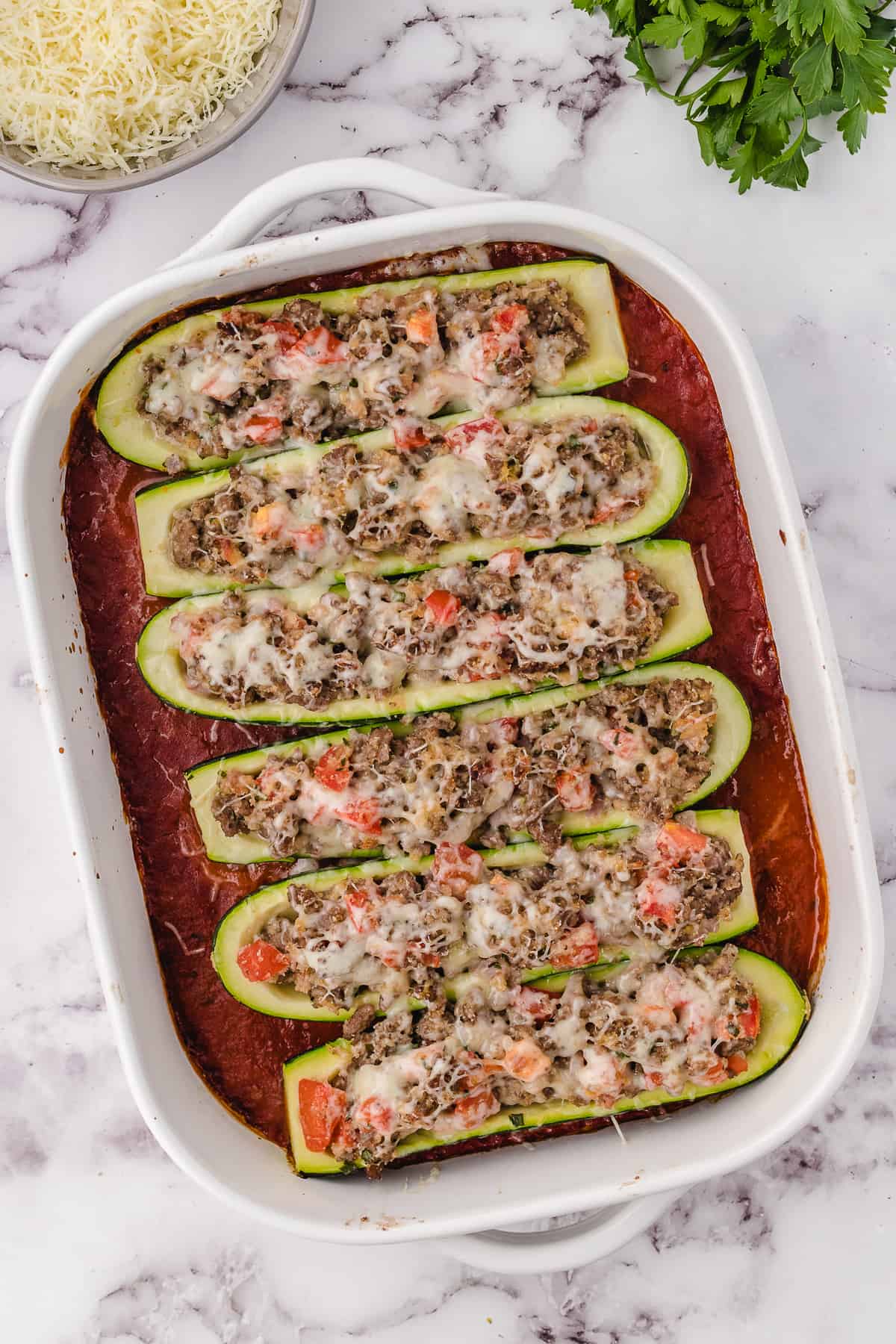 LR Italian CHicken Stuffed Zucchini 6 quick healthy recipe