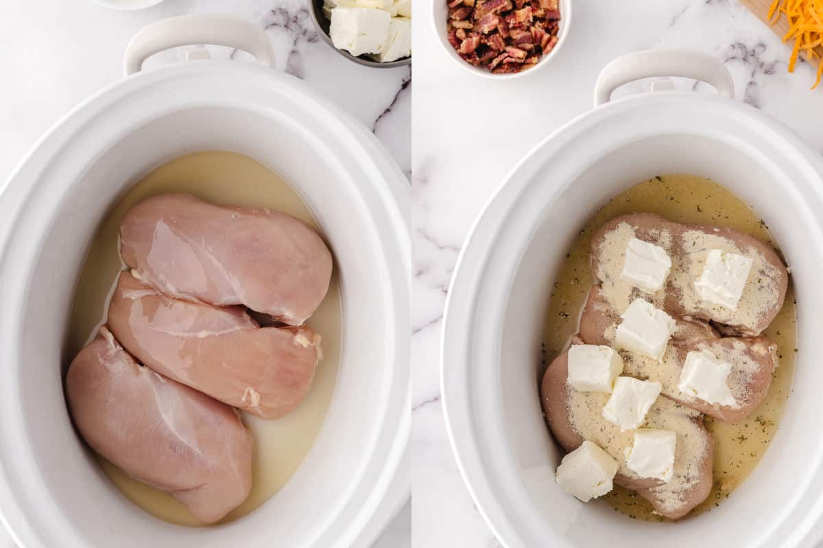 crack chicken in slow cooker 3 prep steps