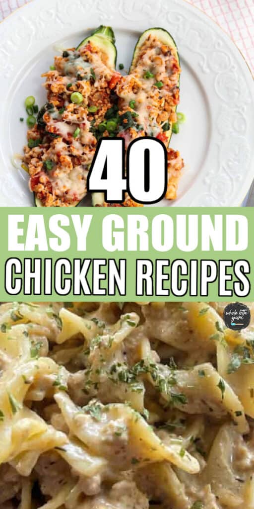 easy ground chicken recipes for dinner pin