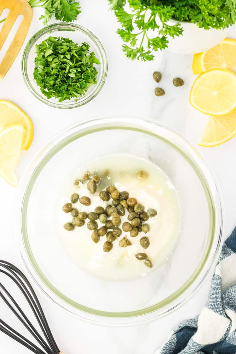 lemon caper aioli sauce 2 simple ingredients