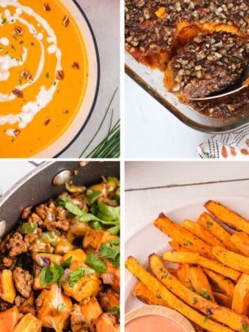recipes for sweet potatoes collage