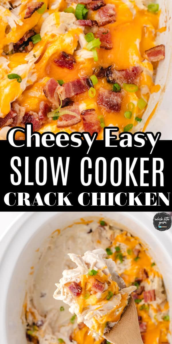slow cooker crack chicken pin cheesy and easy slow cooker crack chicken