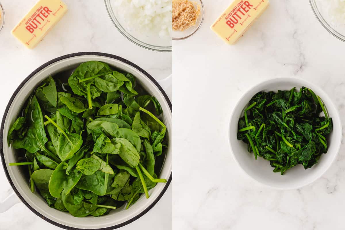 creamed spinach with fresh spinach 3 simple steps
