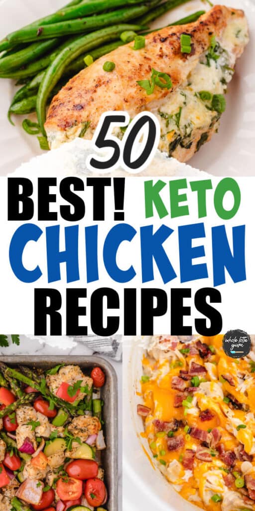 keto chicken recipes pin for Pinterest