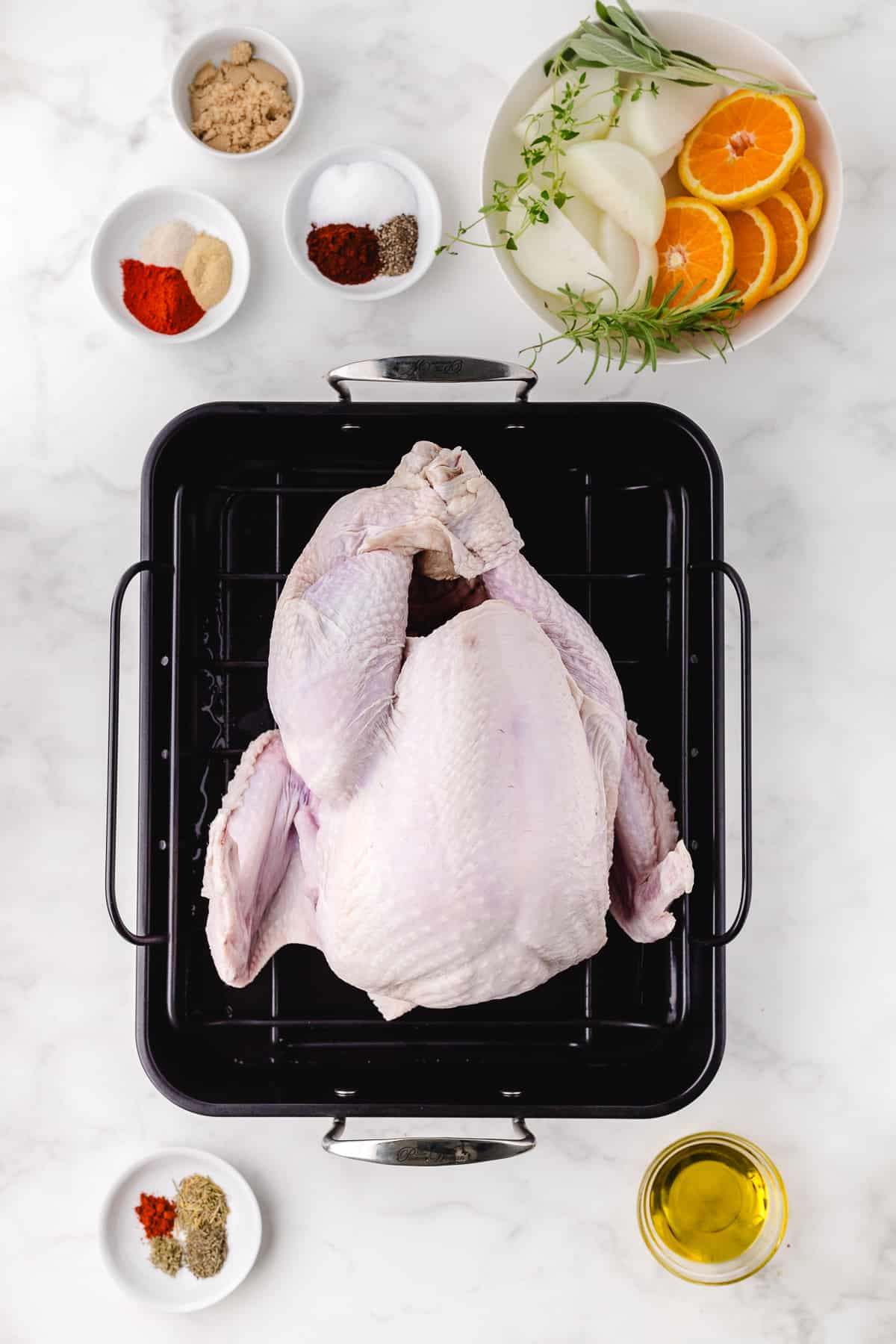 roasted turkey 3 on pan