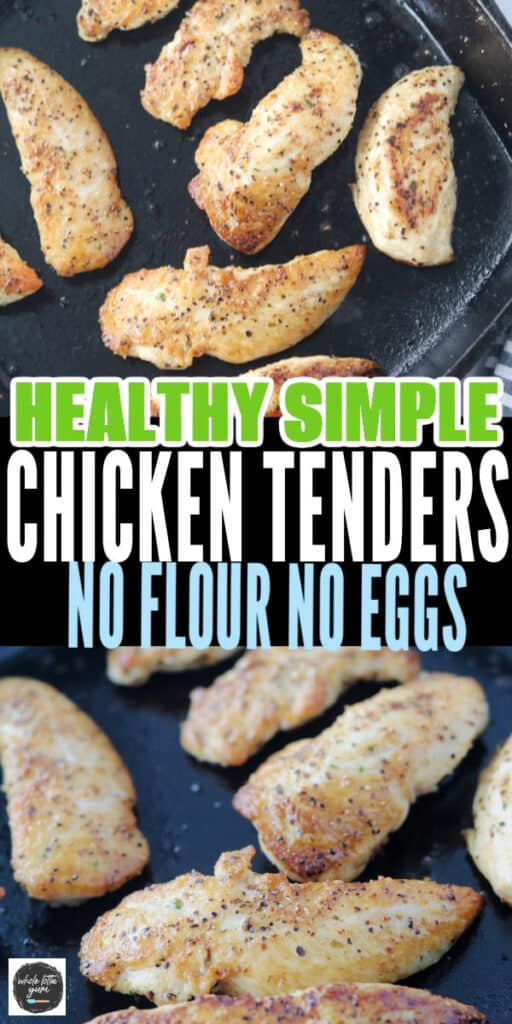 chicken tenderloins pin in skillet