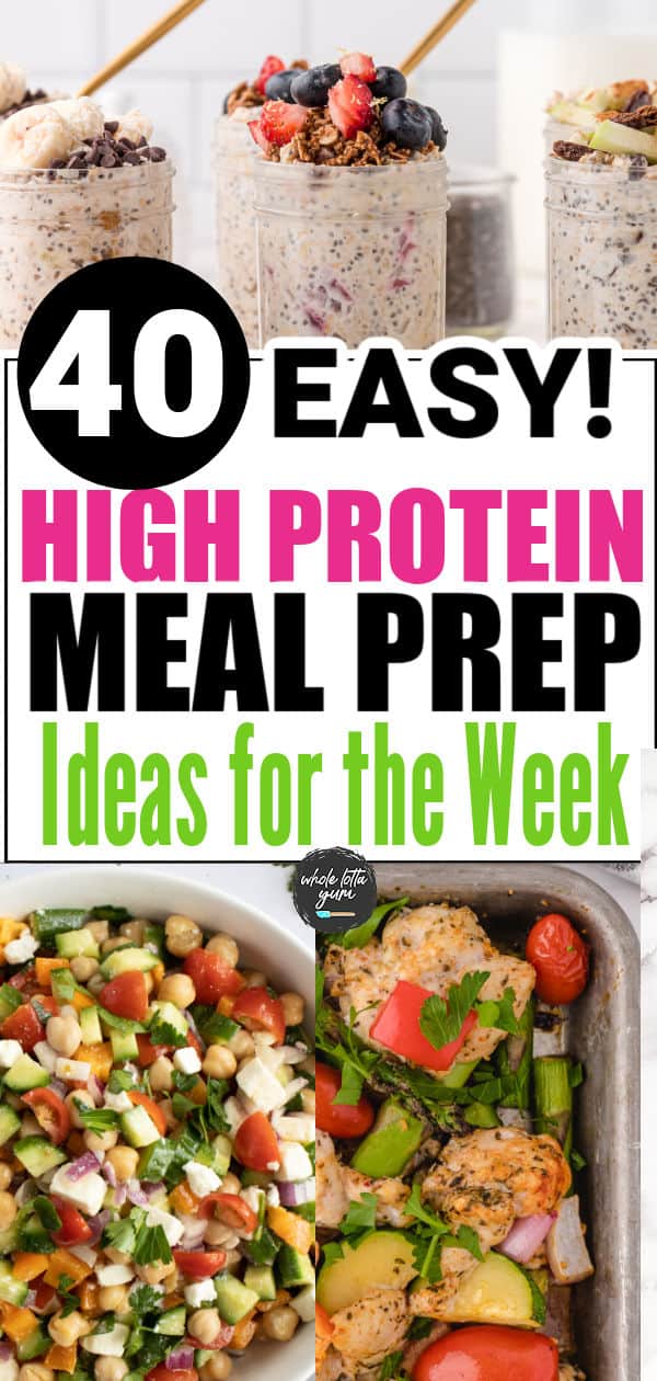 high protein meal prep recipes pinterest pin
