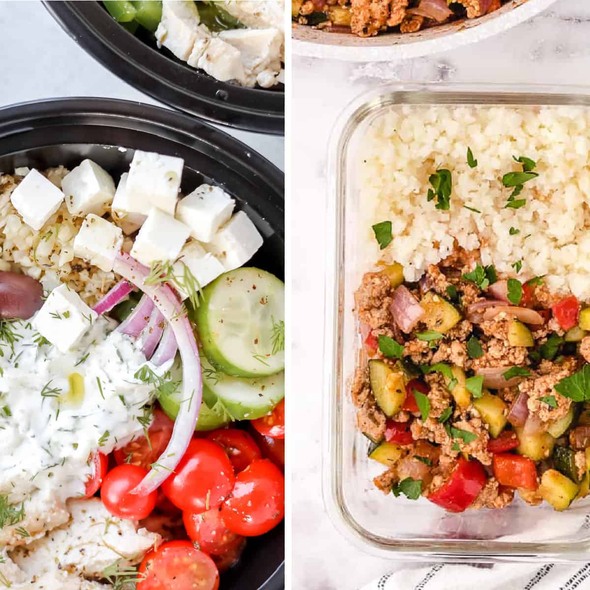 recipe with high protein collage image