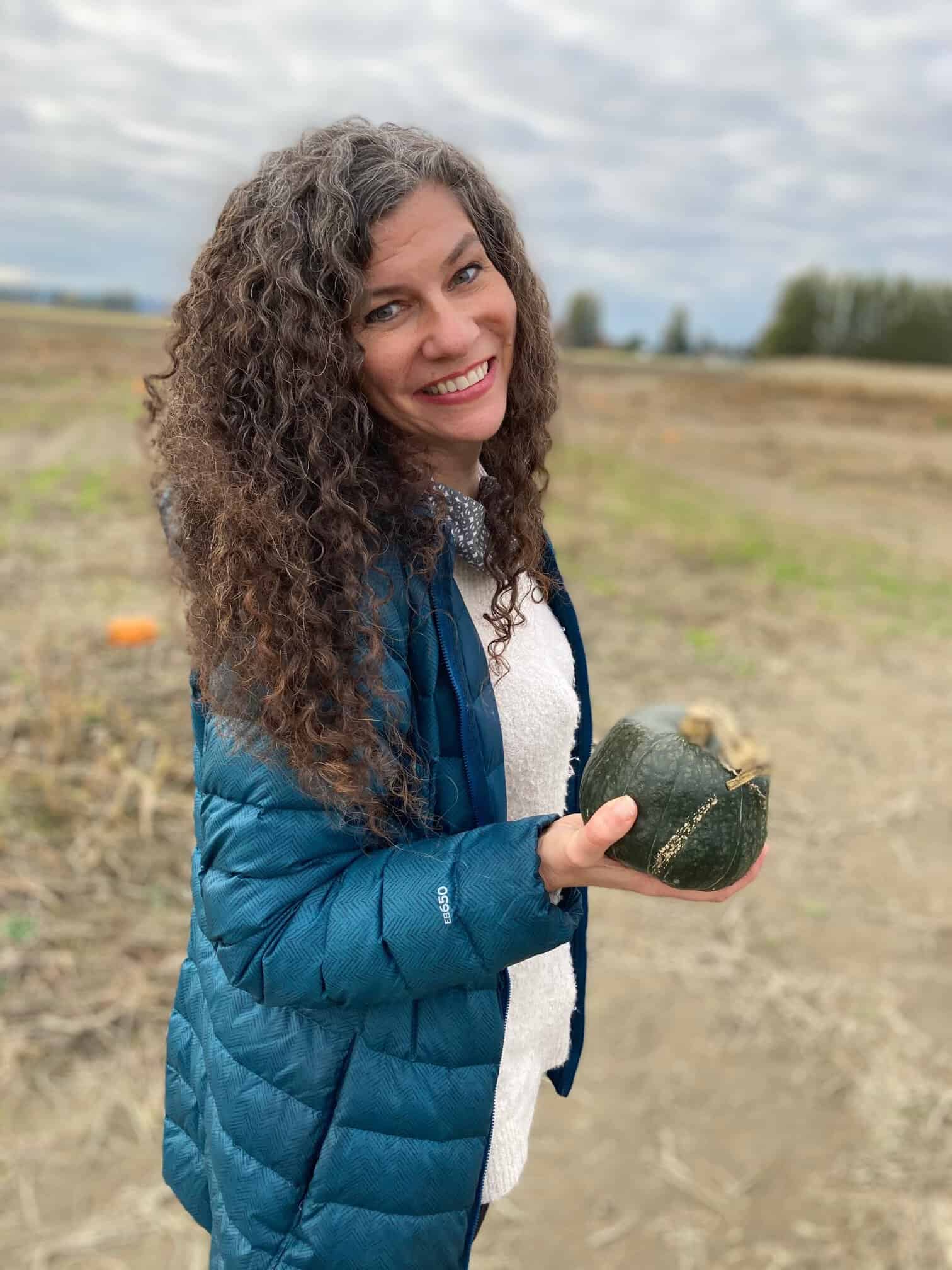 jen at pumpkin patch