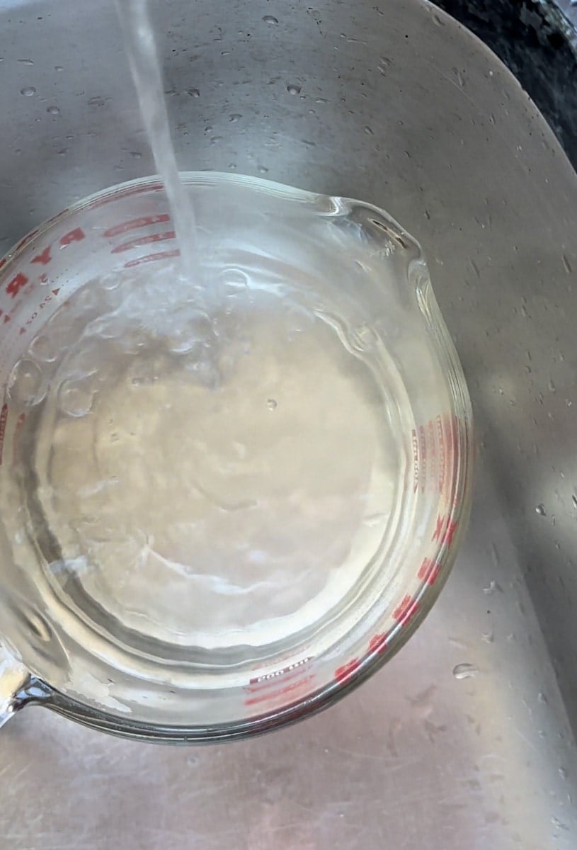 boiling water for the water bath