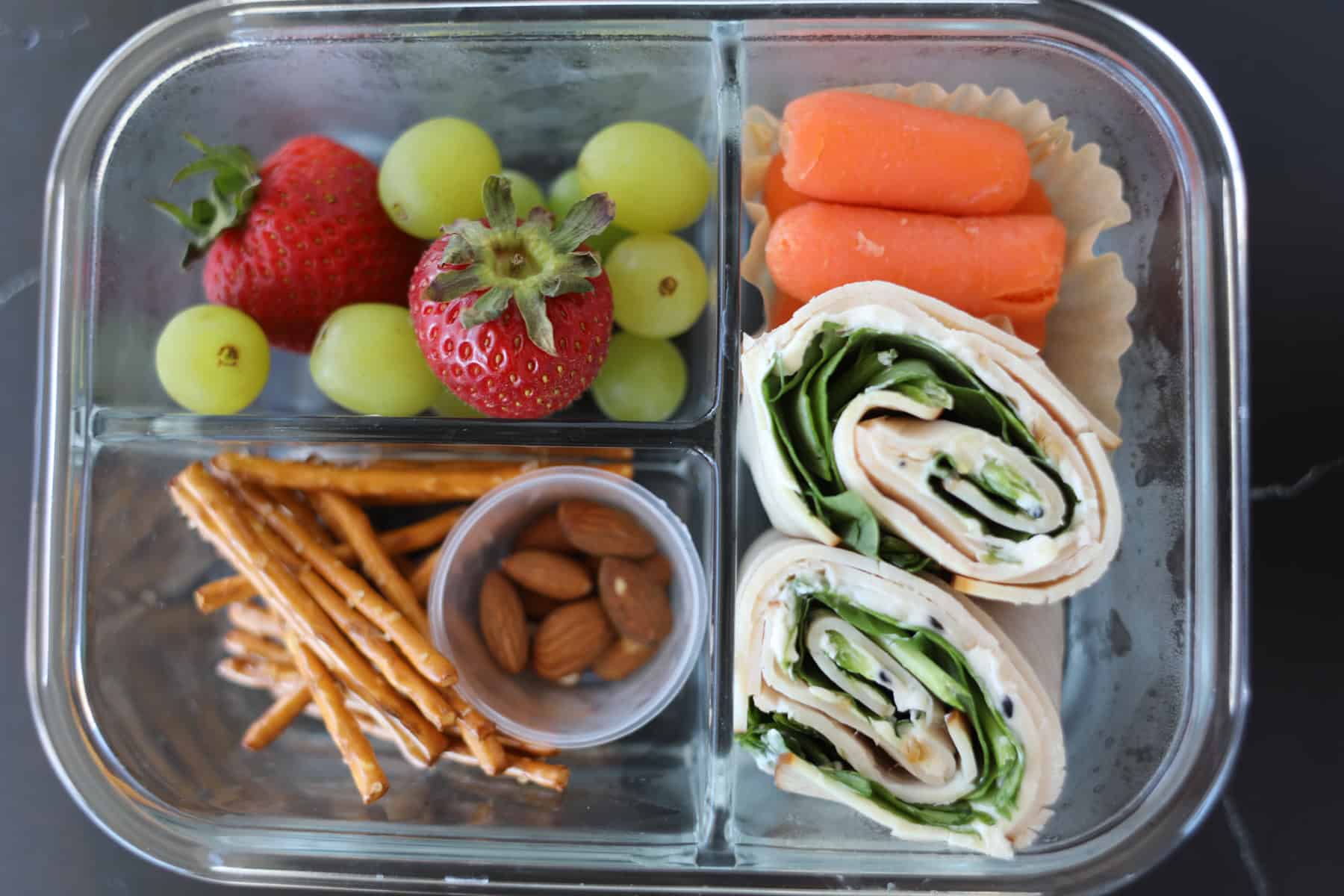 turkey spinach wrap protein box