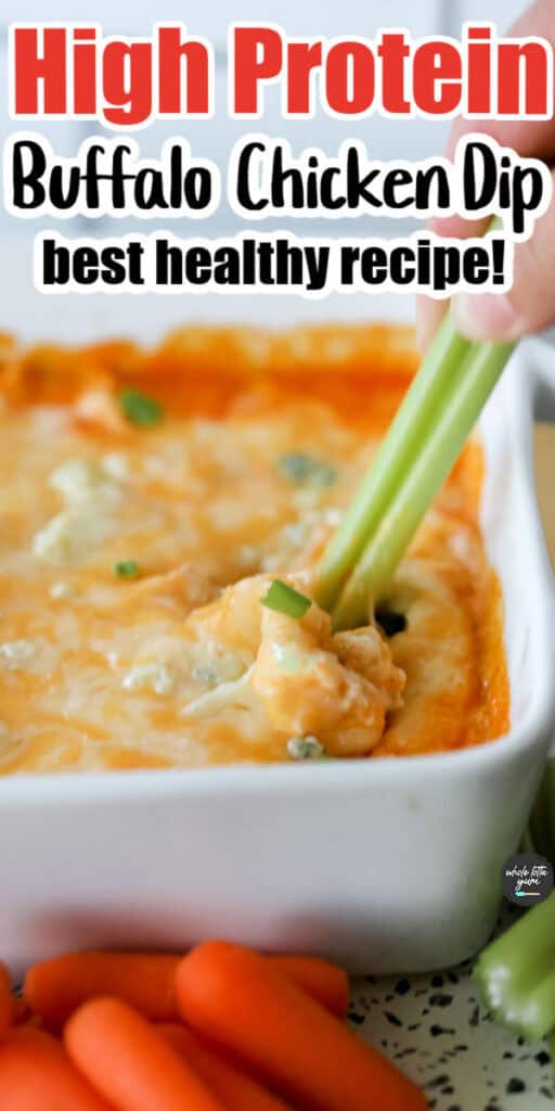 buffalo chicken dip pin for pinterest