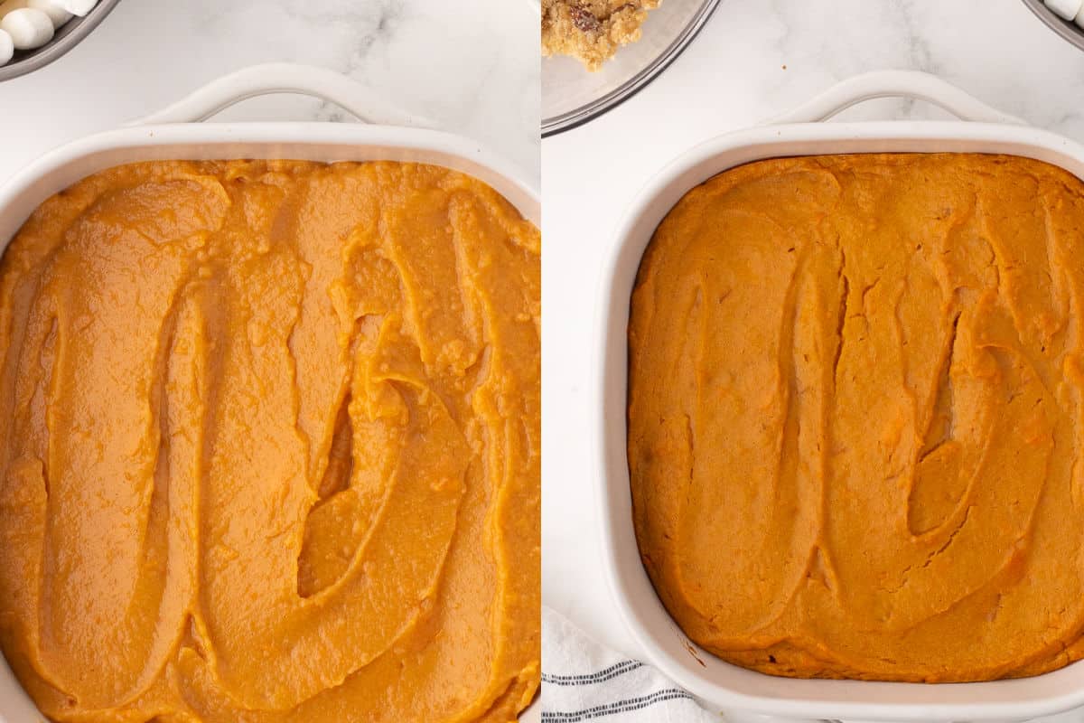 baking sweet potato casserole filling