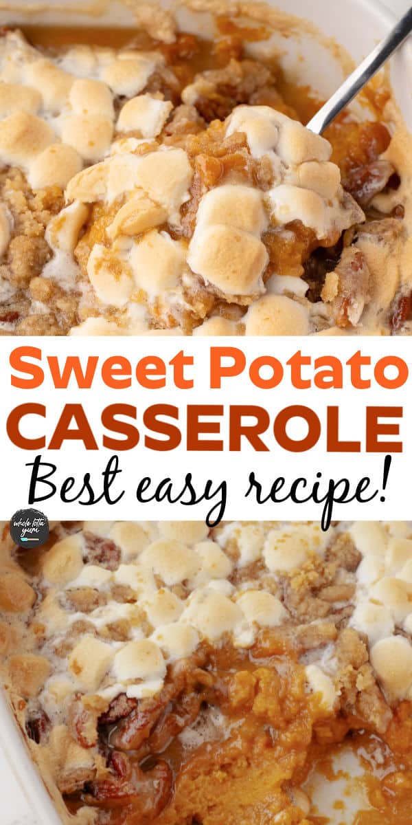 sweet potato casserole pin for pinterest