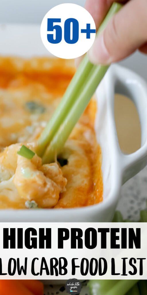 list of low carb high protein foods pin