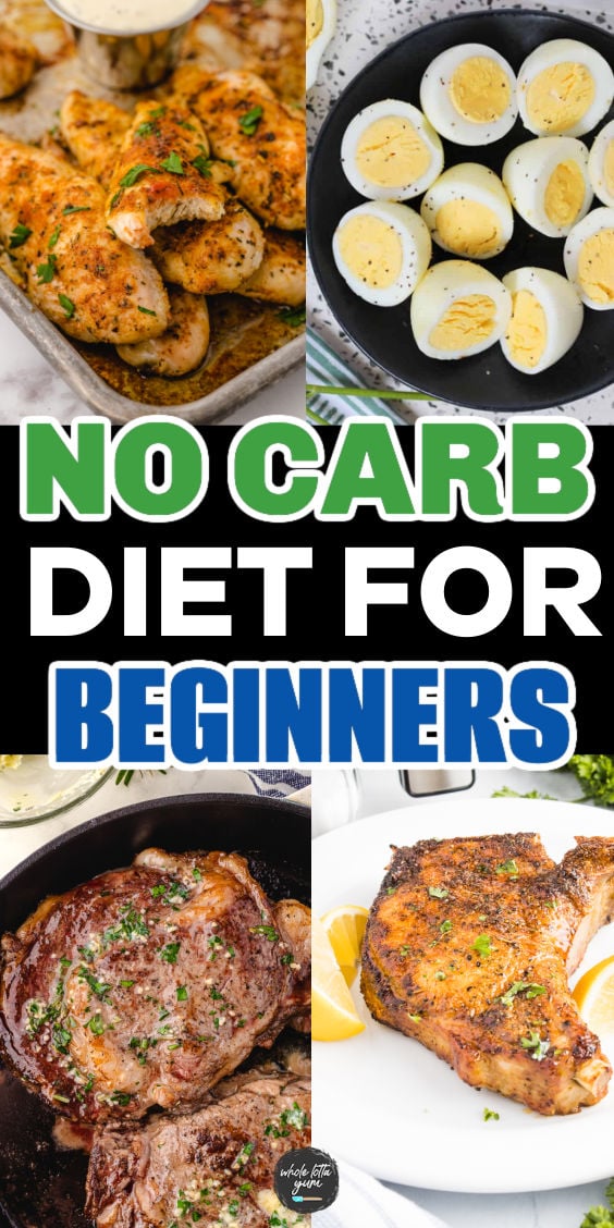 no carb diet pin for pinterest