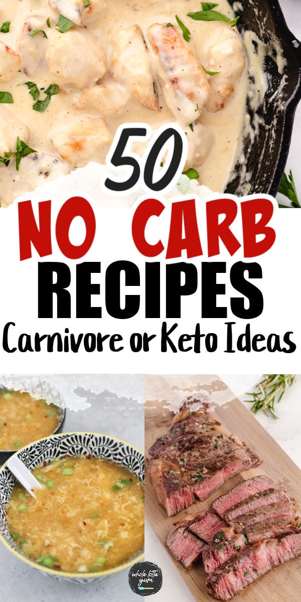 recipes with no carbs for social media graphics