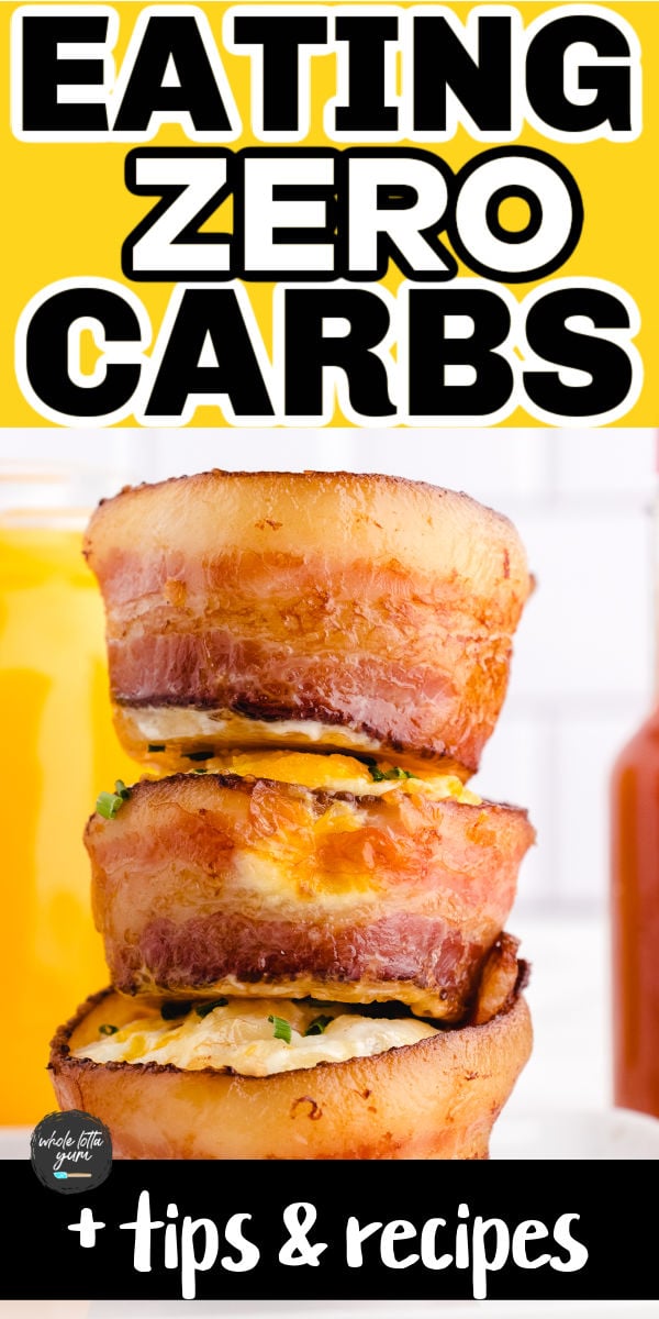 eating zero carbs for beginners pin for social media