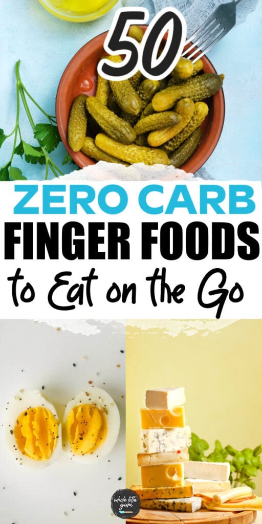 no carb finger foods pin for social media