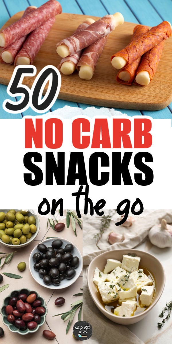 no carb finger foods pin for social media