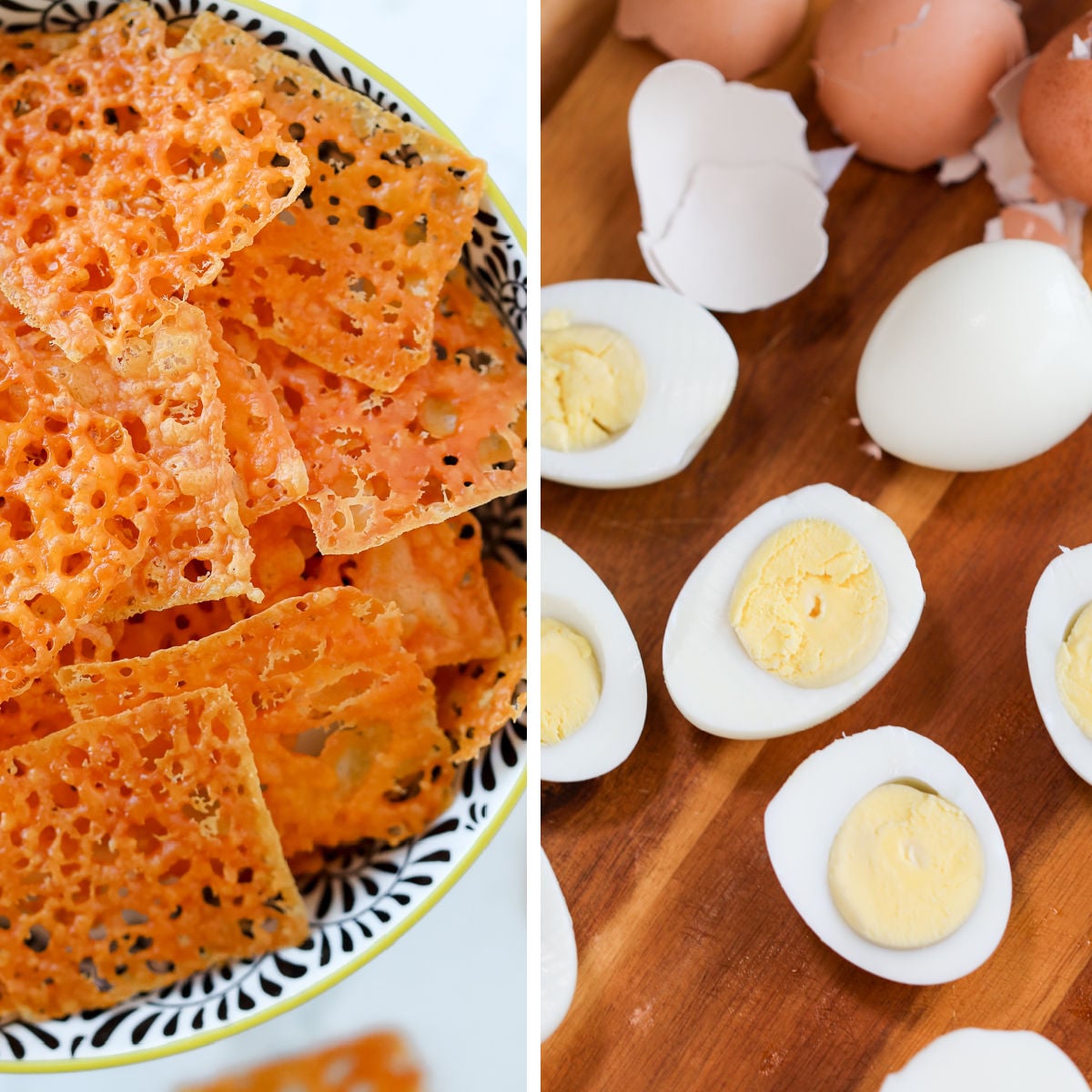 no carb finger foods collage of recipes