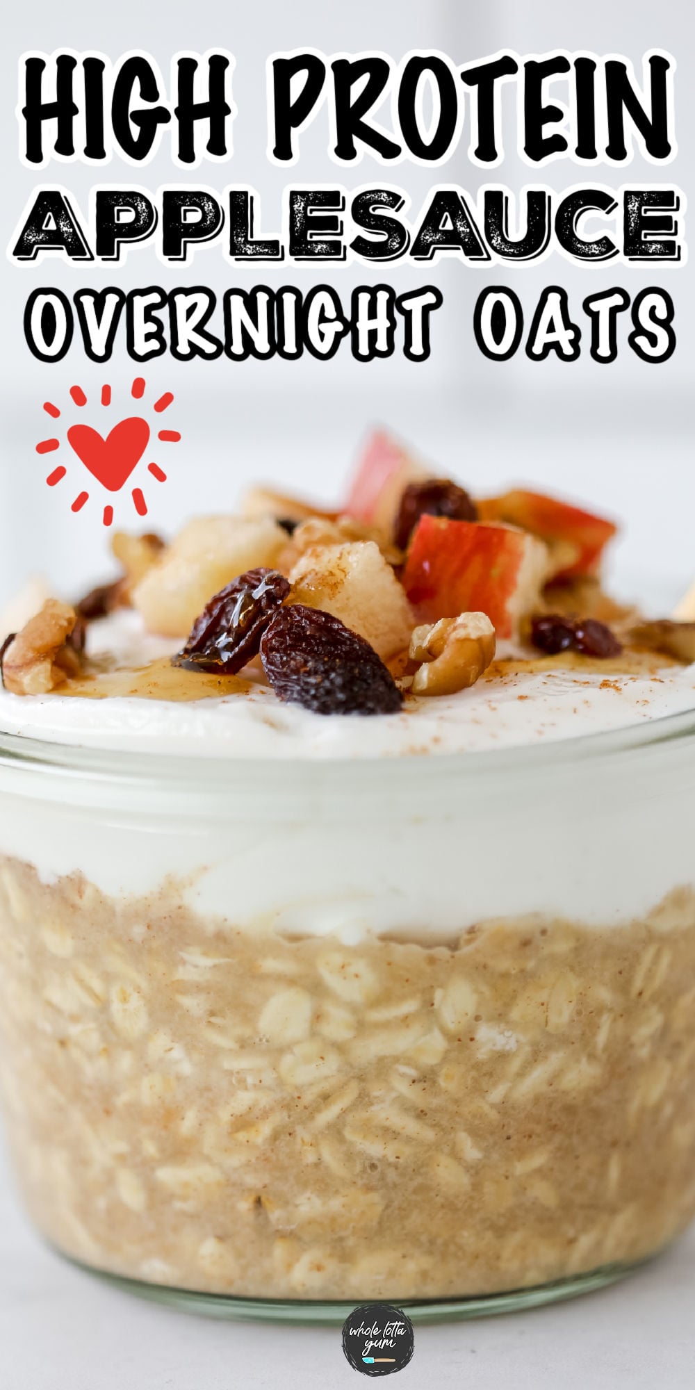 applesauce overnight oats pin for pinterest