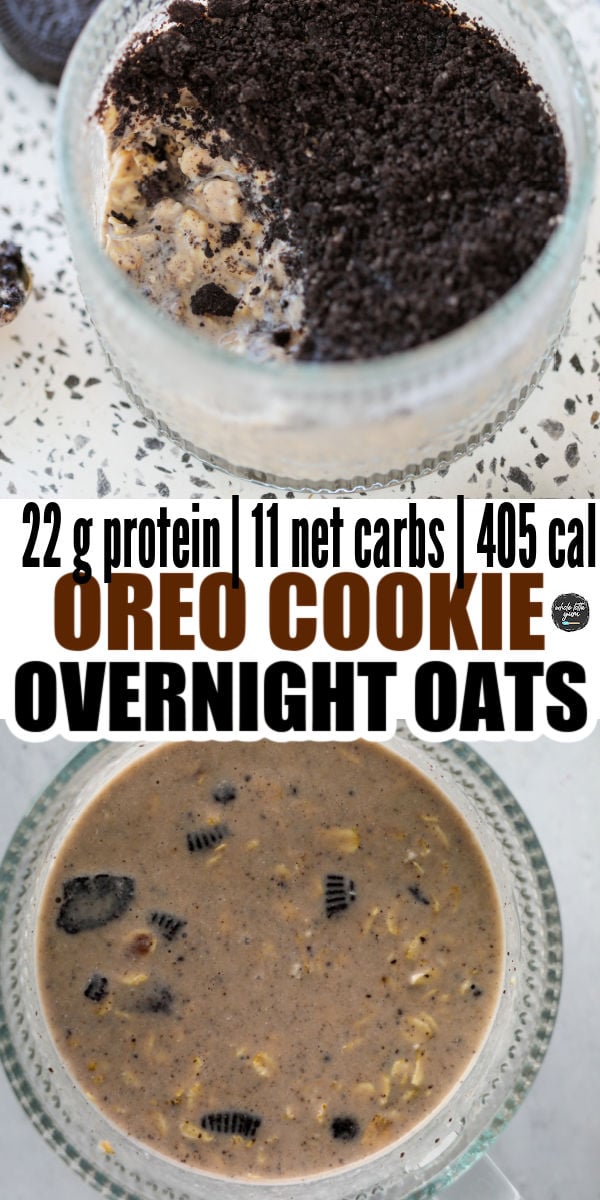 healthy oreo overnight oats pin for pinterest