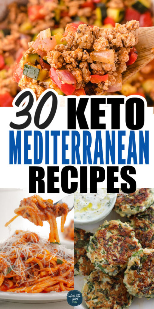 Mediterranean low carb recipes pin for Pinterest