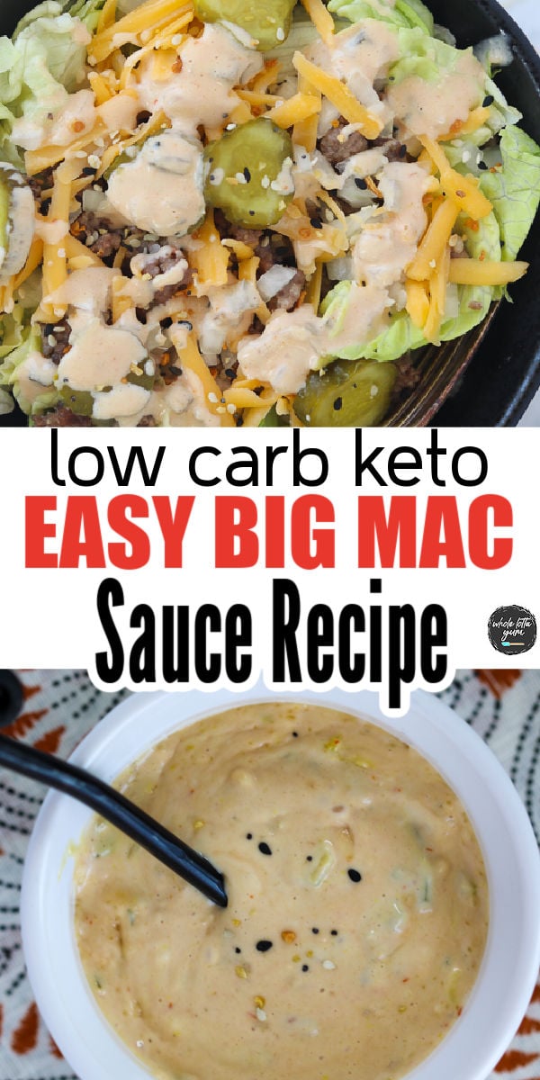 big mac sauce without sugar graphic for pinterest