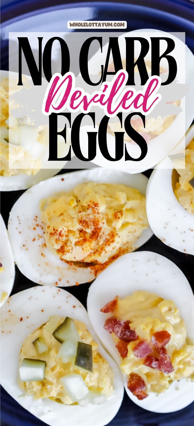 no carb deviled eggs for a keto or carnivore diet pin for pinterest