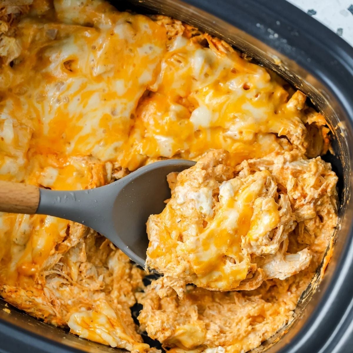Crockpot Buffalo Chicken Casserole